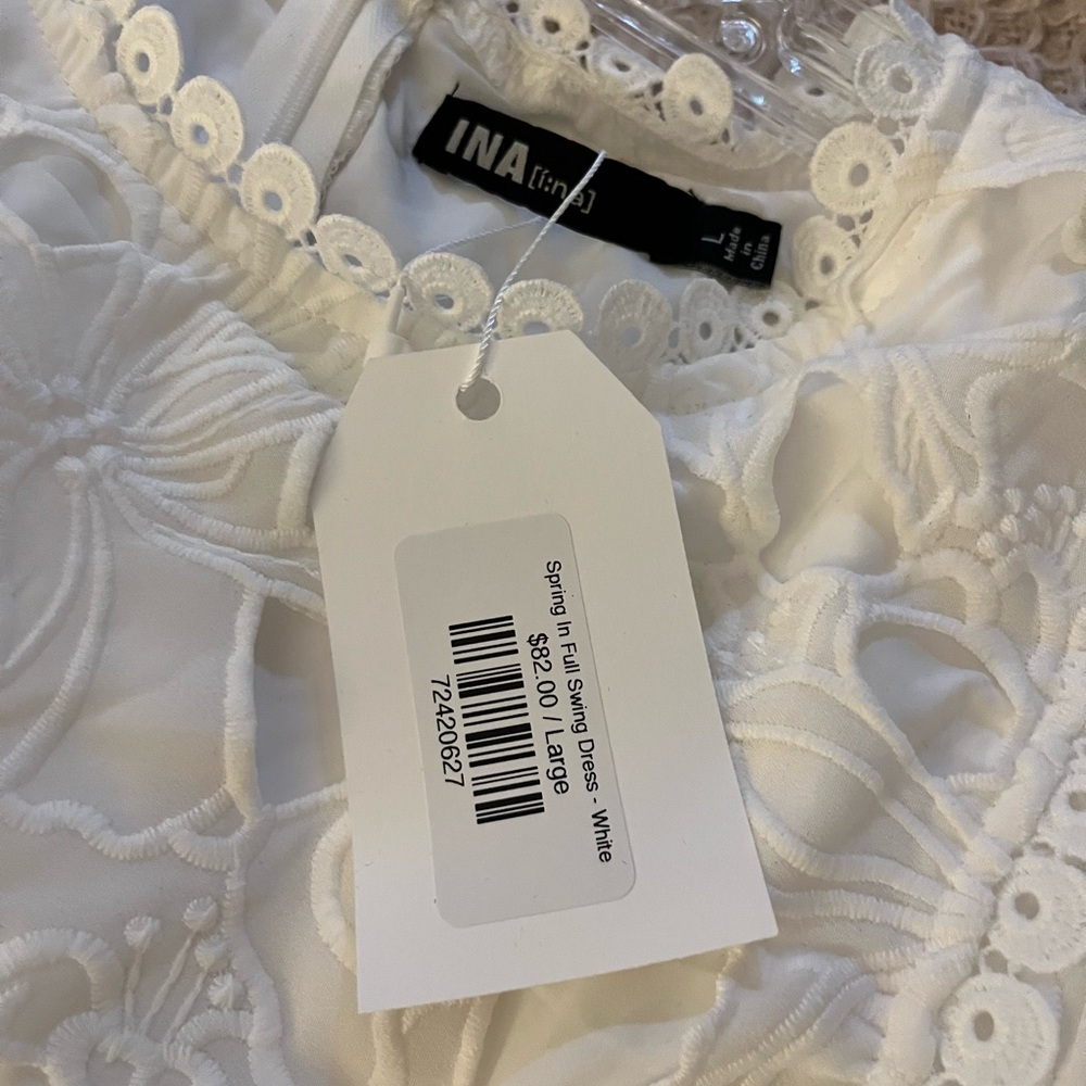 Spring in Full Swing Dress White - Picture 6 of 6